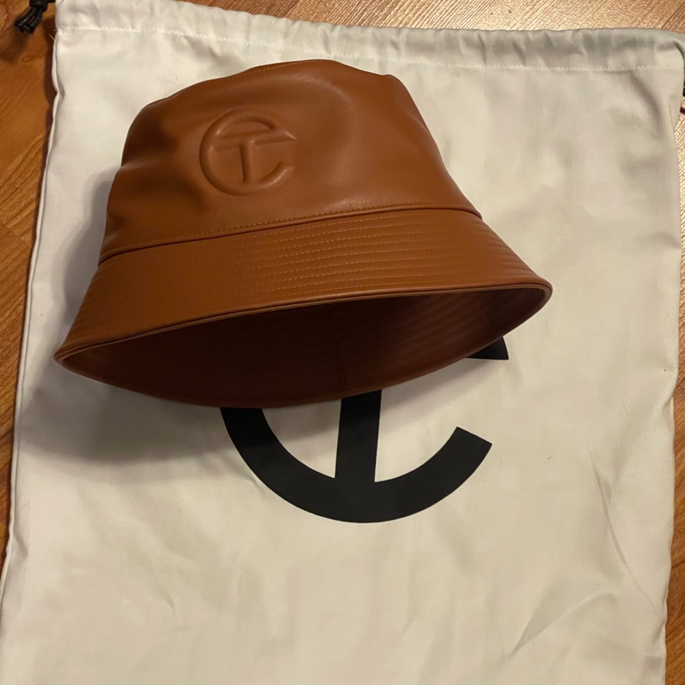 Telfar Tan Leather Bucket Hat